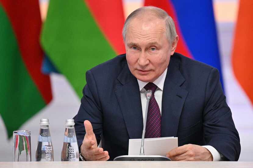 Russian President Vladimir Putin delivers a speech on June 9, 2023. U.S. authorities say...