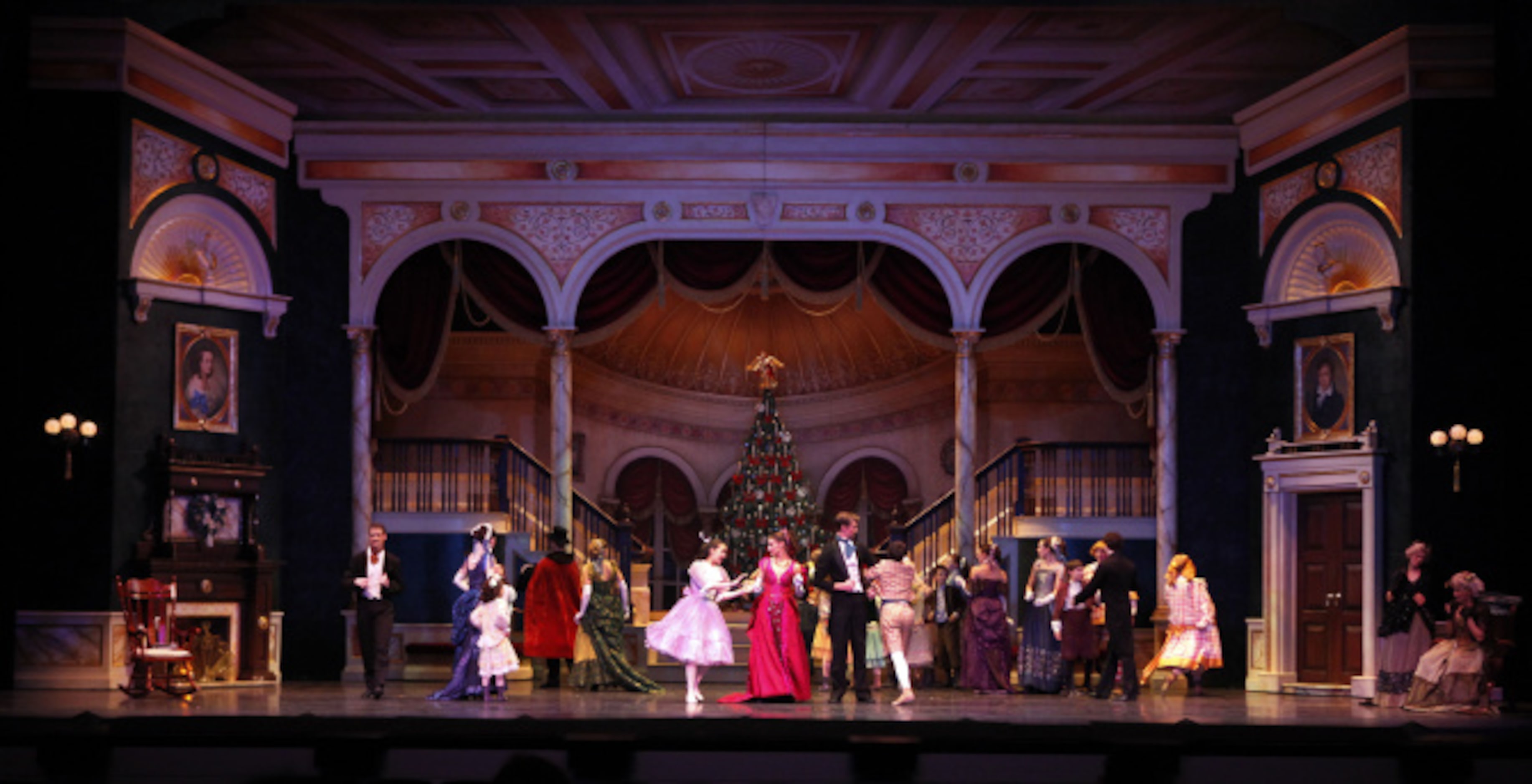 Opening scene of Texas Ballet Theater's "The Nutcracker" dress rehearsal at Bass Hall in...