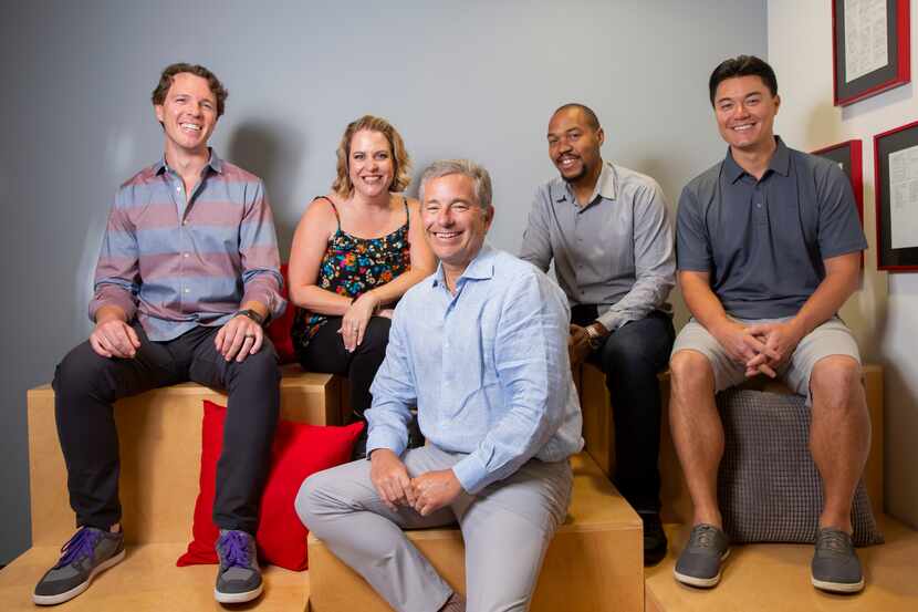 From left: Chief products officer David Allison, chief client officer Molly Smith, CEO Rob...