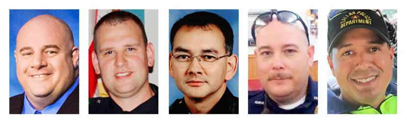 The five officers who died in the line of duty are Lorne Ahrens, Michael Krol, Michael...