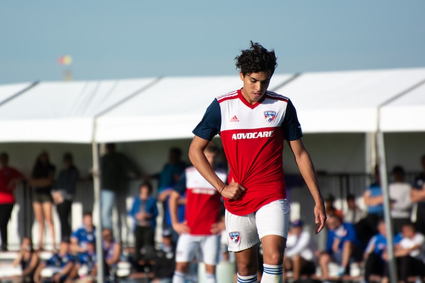 Johan Gomez of the FC Dallas U19s in the 2019 Dallas Cup Super Group.