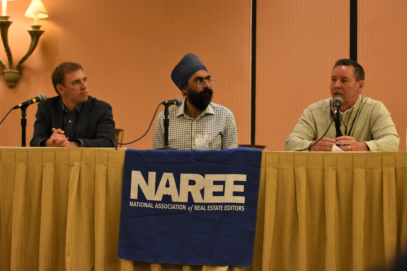 Will Holmes, head of agent partnerships for Opendoor (left), Jasjeet Thind, senior vice...