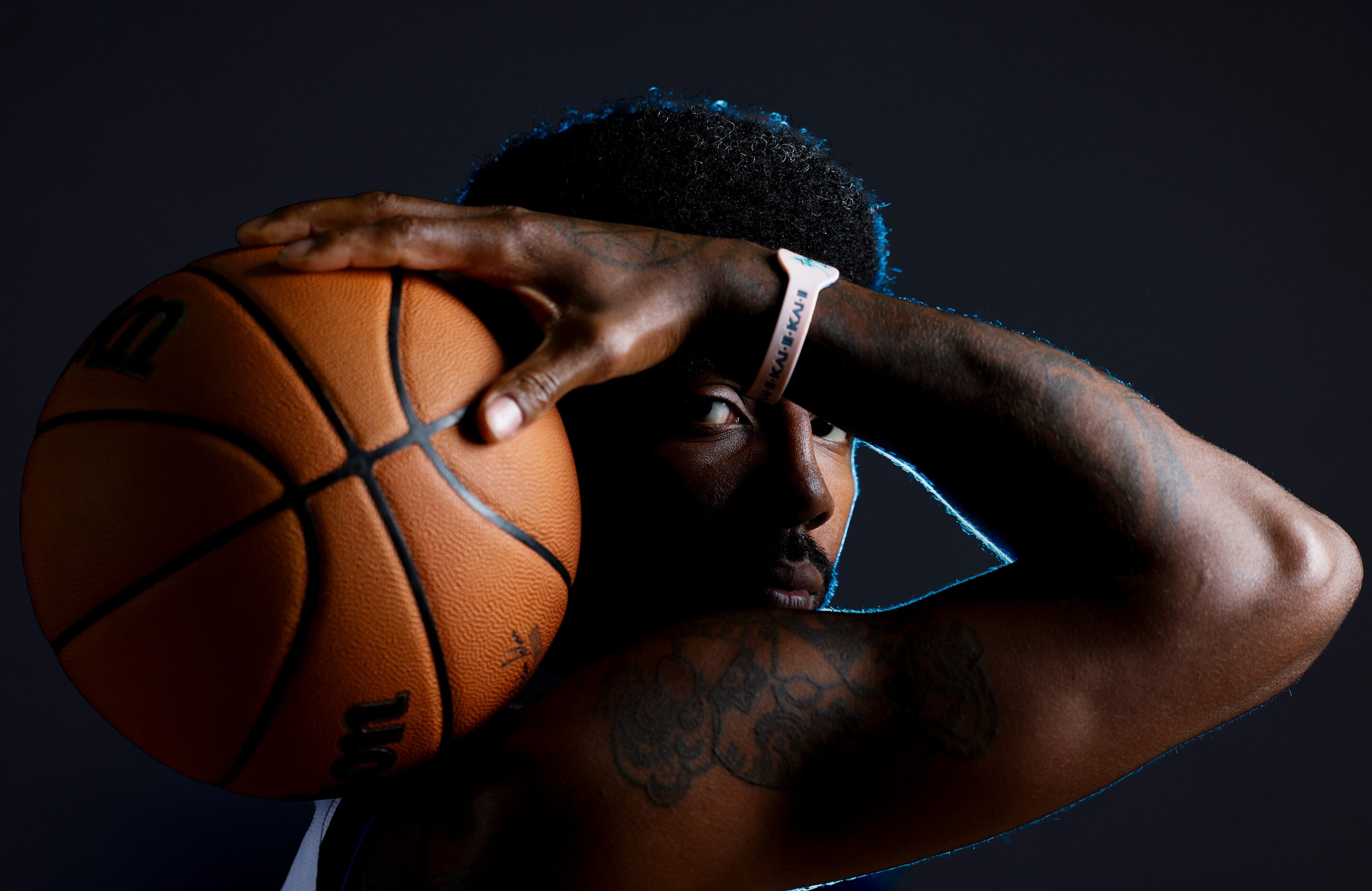 Dallas Mavericks’ Kyrie Irving poses for a photo during the media day on Friday, Sept. 29,...