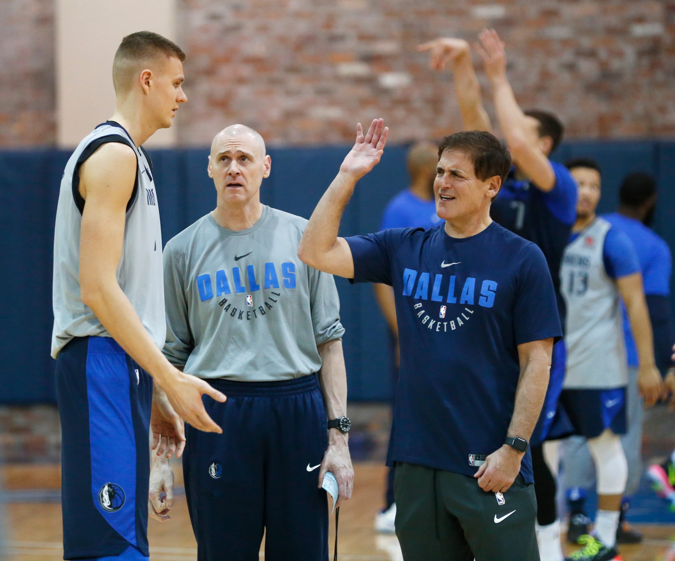 February 4, 2019: Dallas Mavericks forward Kristaps Porzingis (6), head coach Rick Carlisle...