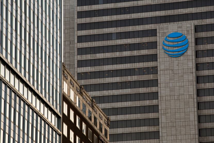 Telecom giant AT&T's headquarters in downtown Dallas. A majority of the company's...
