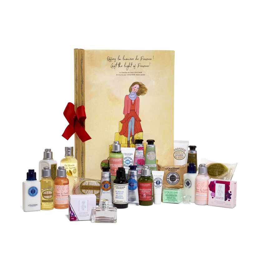 L'Occitane's beauty advent calendar is filled with 24 beauty and body products.