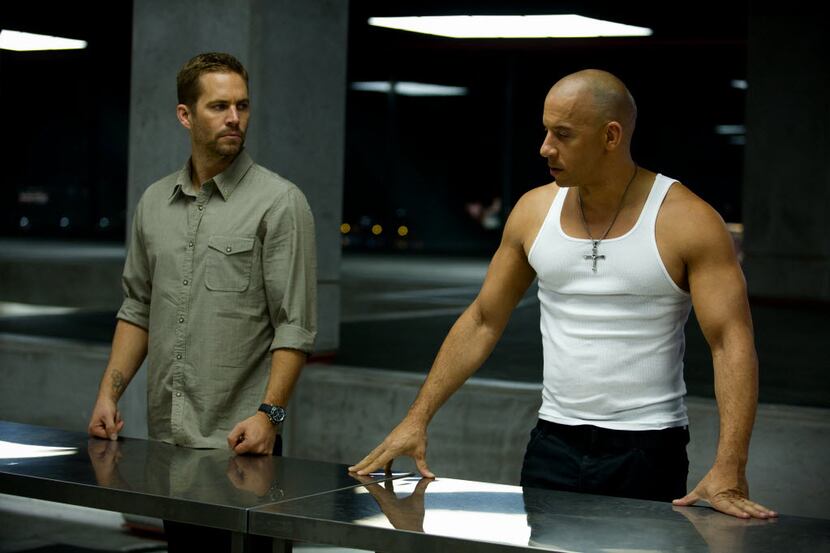 Paul Walker (left) and Vin Diesel reunited for "Fast & Furious 6" 