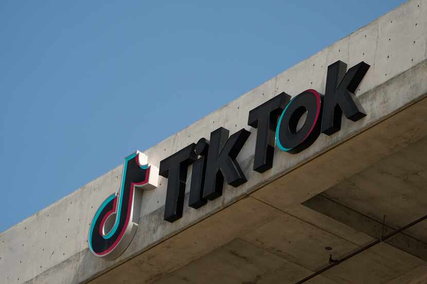 The TikTok Inc. logo is seen on their building in Culver City, Calif., Monday, March 11,...
