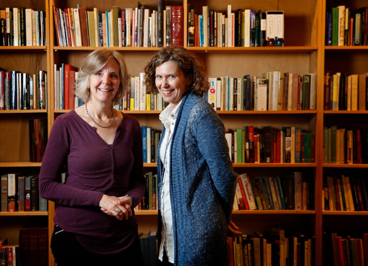 Jean McAulay (left) and Shannon Cerise, founders of the Multicultural Women's Book Club, at...