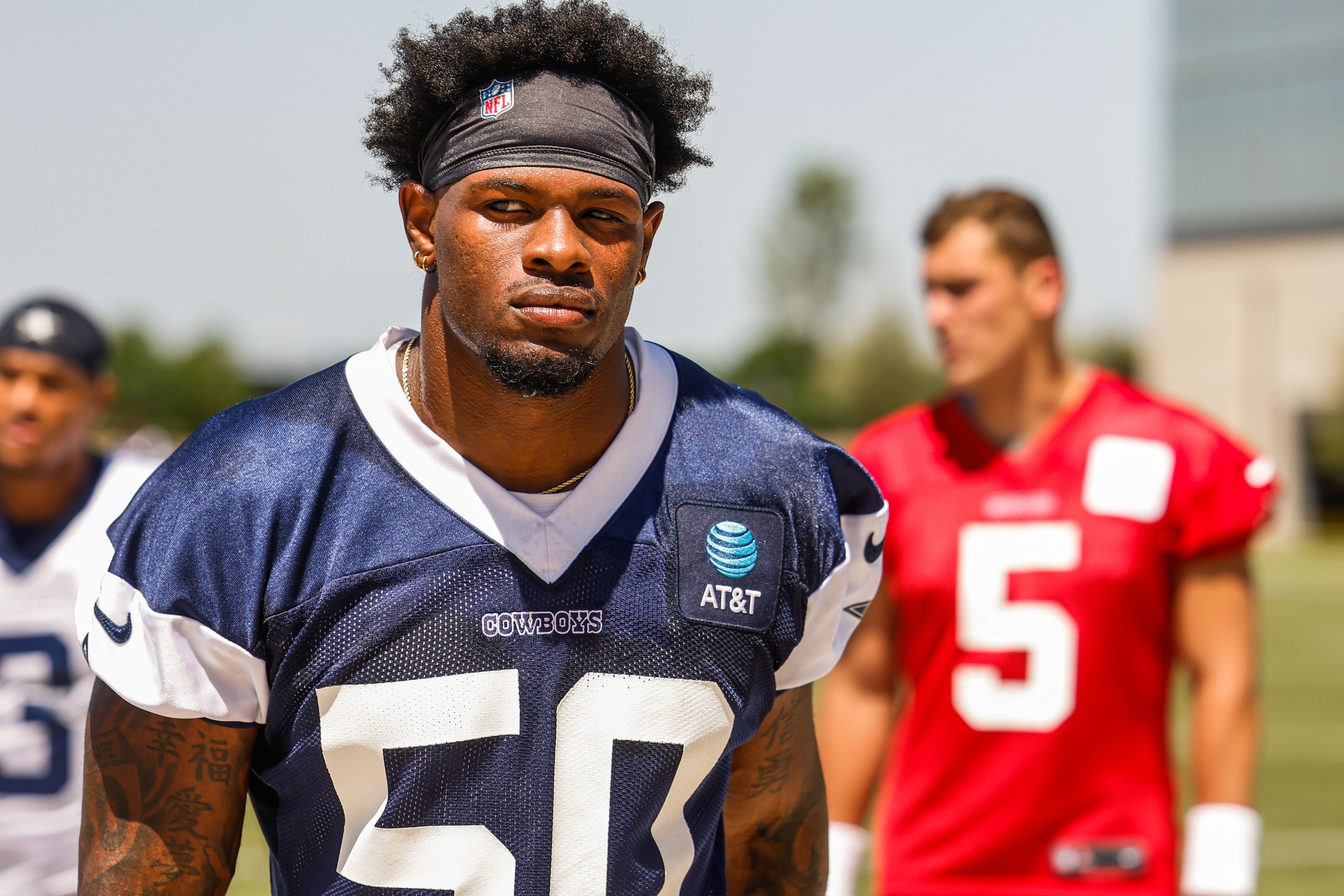 Dallas Cowboys linebacker Devin Harper (50) is seen during an NFL