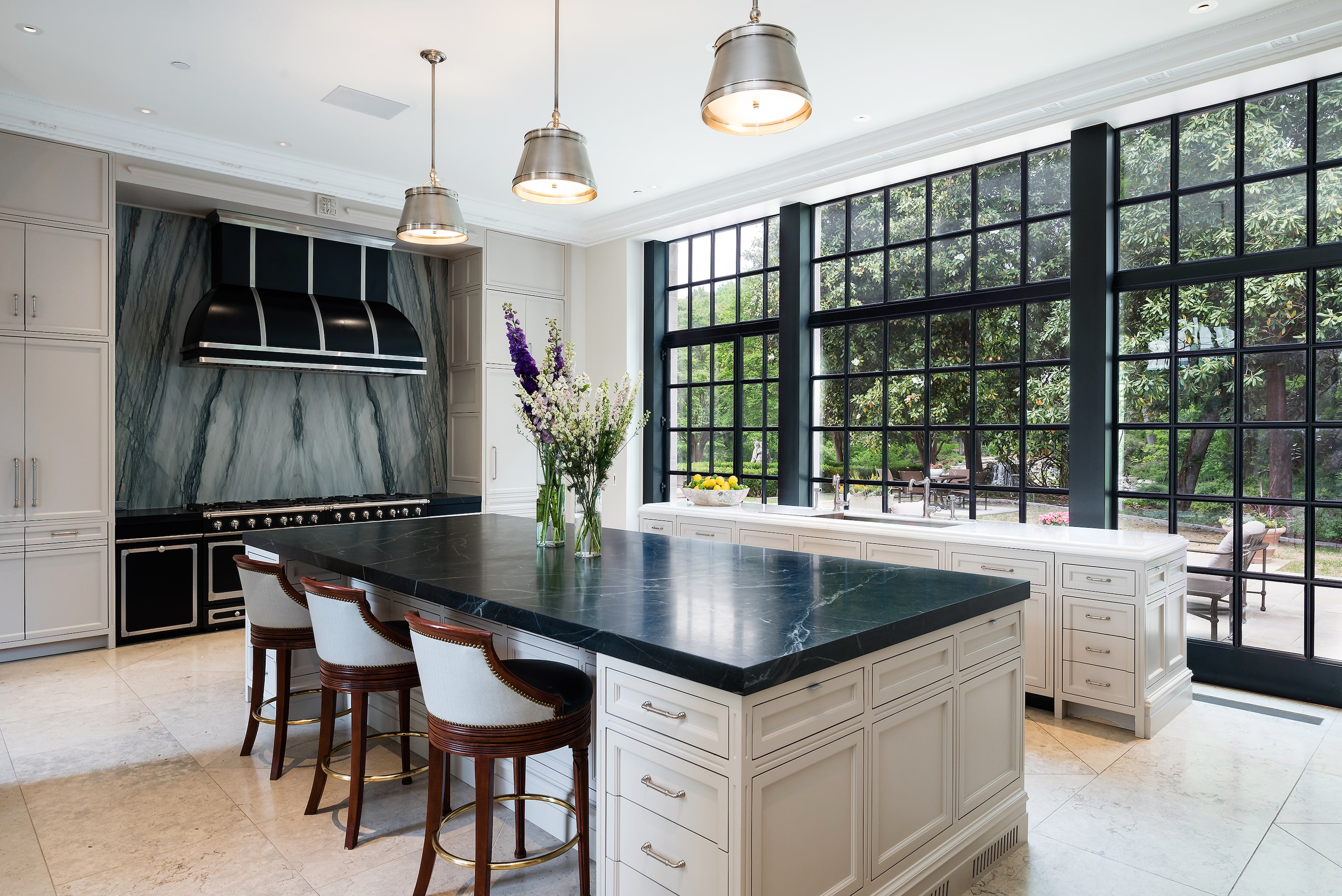 The kitchen in the Crespi Estate.