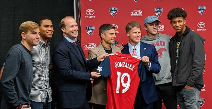 FC Dallas Academy products share the stage with the club's owners and newest head coach....