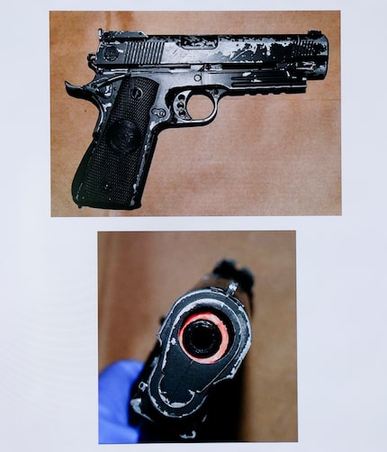 Released photos of the gun belonging to the suspect who was fatally shot by Dallas police...