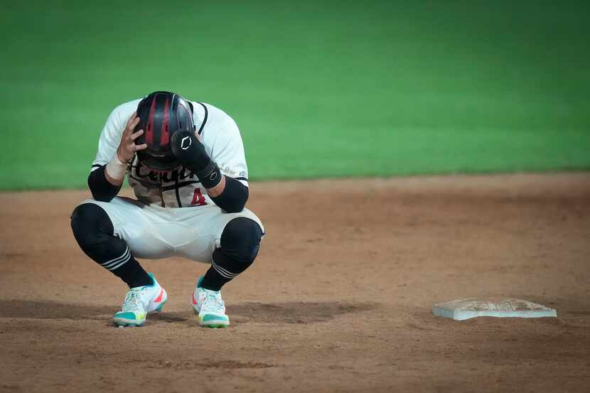 Rockall-Heath shortstop Jett Williams remains at second base after a loss to San Antonio...