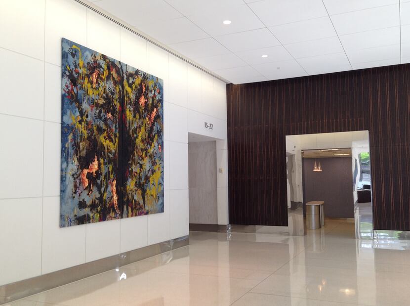 St. Paul Place's lobby got new furnishings and art. (Steve Brown/DMN Staff)