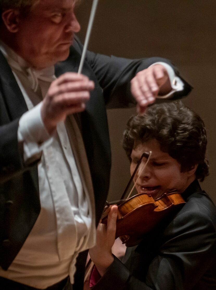 Violin soloist Augustin Hadelich performs with the Dallas Symphony Orchestra under guest...