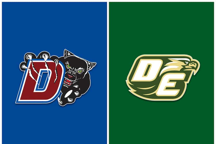 Logos for Duncanville (left) and DeSoto (right).