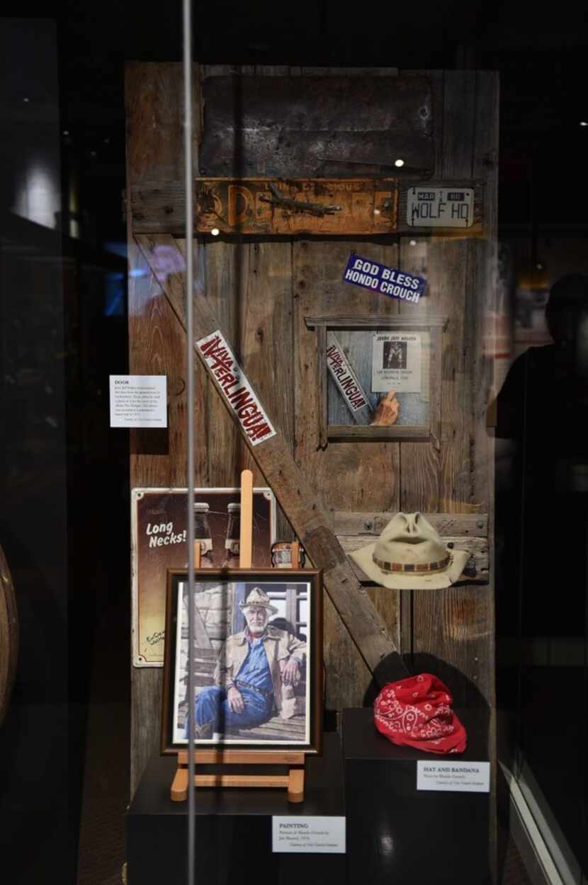 One of the most popular items on display at the Nashville exhibit is the weather-worn door...