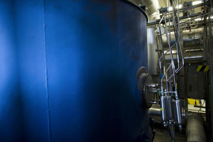 
A fuel cell used to capture and sequester carbon emissions, at the headquarters of FuelCell...