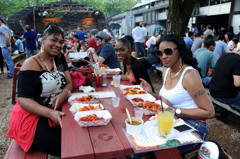 Chicken Scratch's courtyard gets a dose of crawfish at the Salute to King Creole Crawfish...