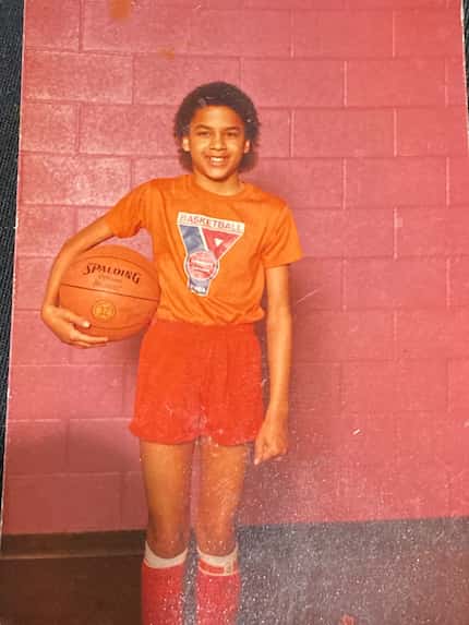 Nico Harrison, new Mavericks general manager, as a youth basketball player.