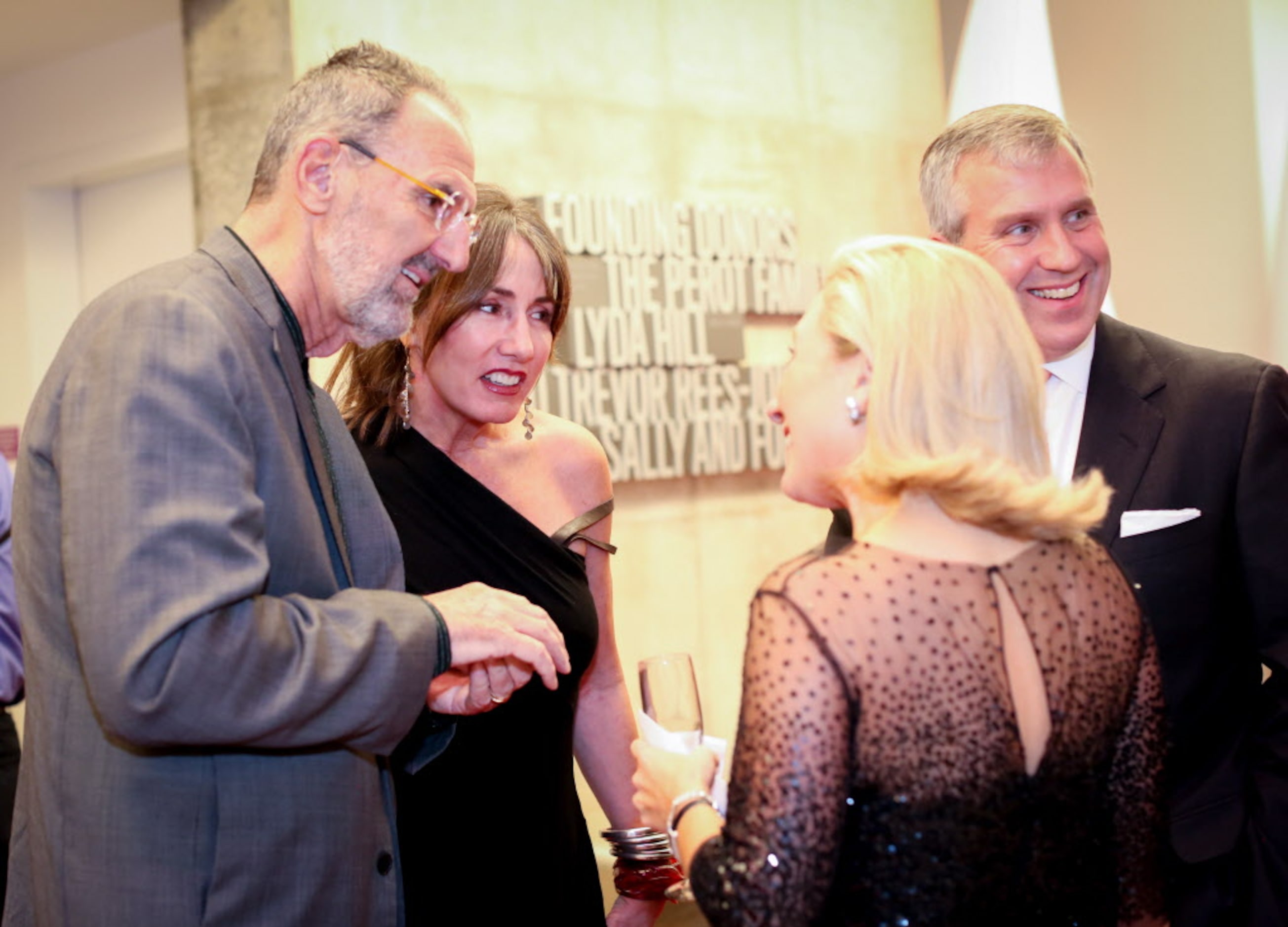 Thom Mayne and  Blythe Alison-Mayne, Carolyn Perot Rathjen and Karl Rathjen at the Pre-Party...