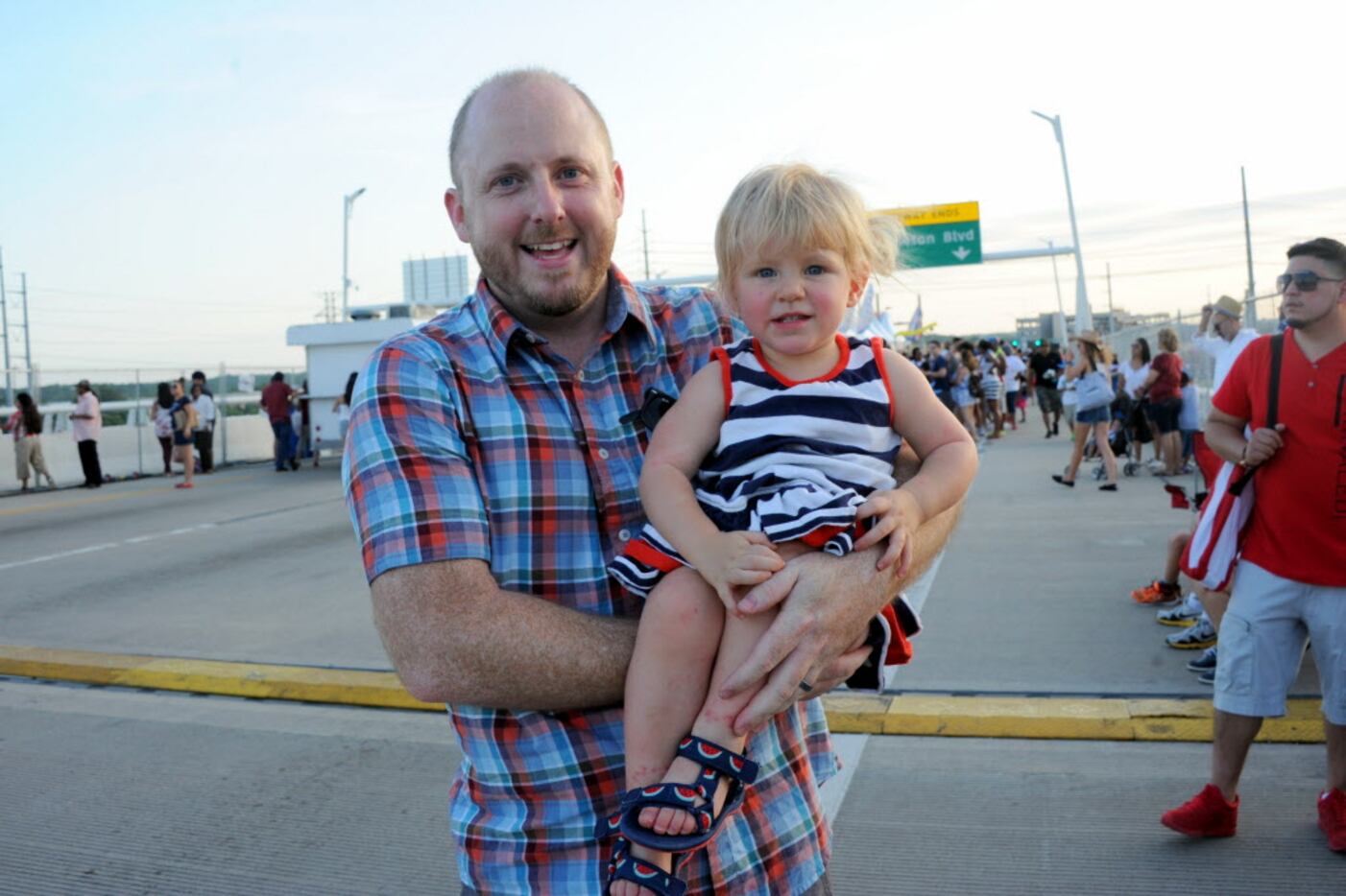 James and his daughter Ainsley McQuery wait for the fireworks show at Red, White, and Boom...