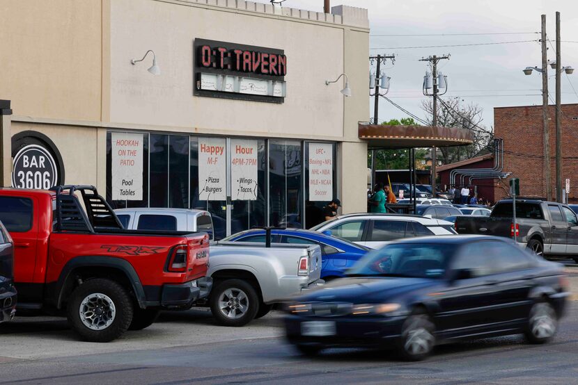 The parking lot of OT Tavern and Bar 3606 on Friday, April 15, 2022, at the intersection of...