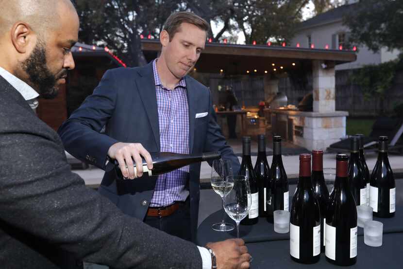 Tommy Shuey, right, is opening a wine cellar and club named 55 Seventy at Preston Road and...