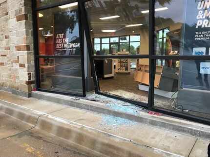 Trisha Boner fled again and crashed into an AT&T store in the 400 block of Grapevine Highway...