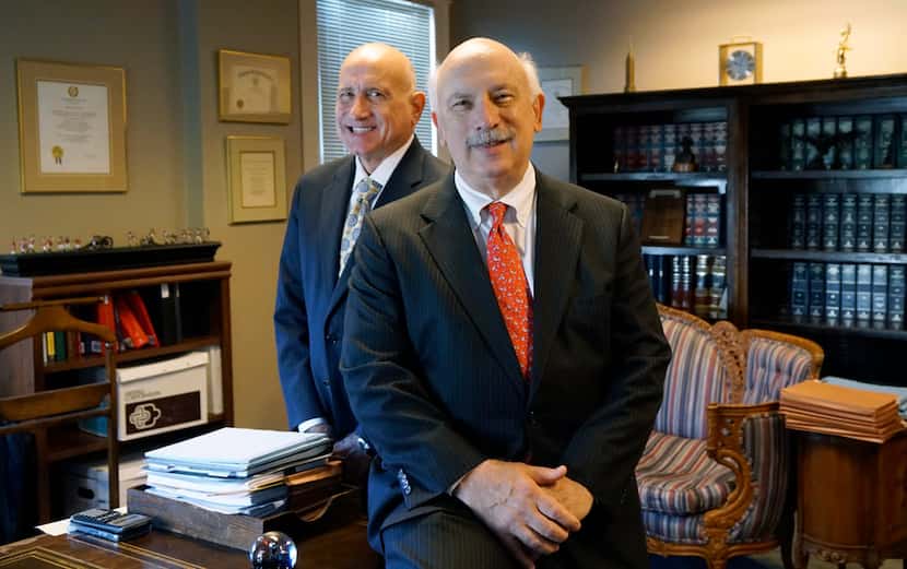Stephen and Andrew Stasio are shown in their downtown law office in Fort Worth on Tuesday,...