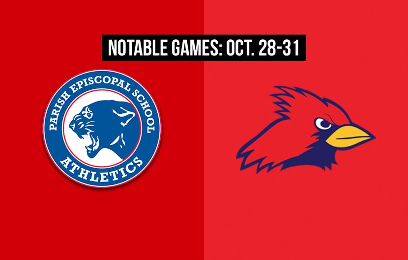 Notable games for the week of Oct. 28-31 of the 2020 season: Parish Episcopal vs. John Paul II.