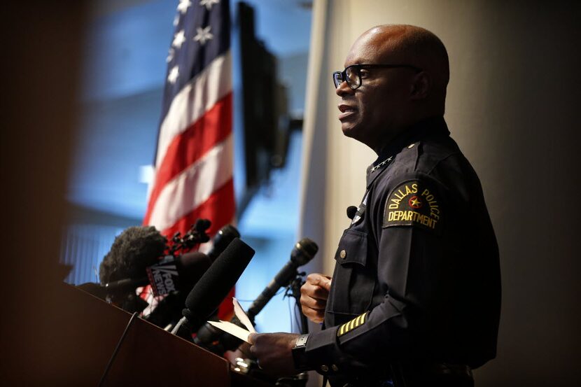 Dallas Police Chief David Brown answered questions about last week's shooting of his...