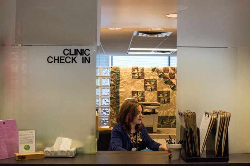 The check-in desk at an abortion clinic in Cleveland, Ohio, Dec. 9, 2016. (Ty Wright/The New...