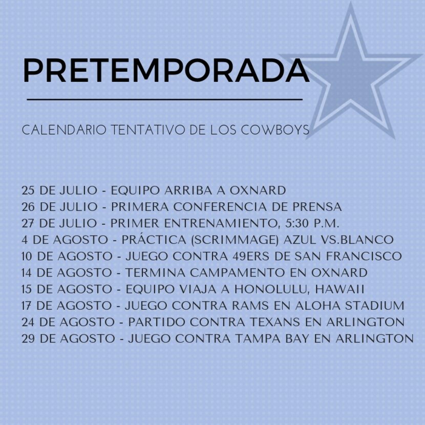 Pretemporada de Cowboys