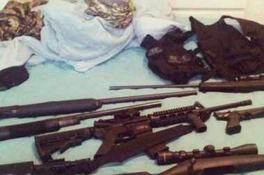 This photo posted on the Instagram account of Nikolas Cruz shows weapons on a bed. Cruz was...
