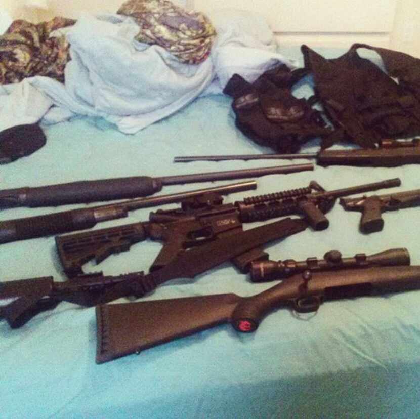 This photo posted on the Instagram account of Nikolas Cruz shows weapons on a bed. Cruz was...