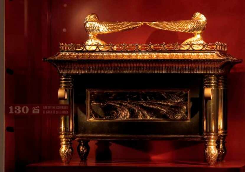 
The Ark of the Covenant prop from “Raiders of the Lost Ark” on display at the “Indiana...