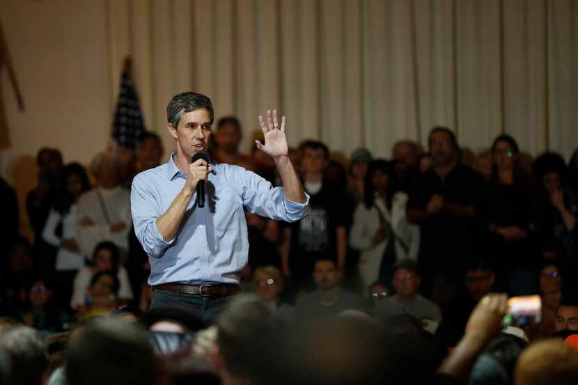 Democratic presidential candidate and former U.S. Rep. Beto O'Rourke speaks during a...