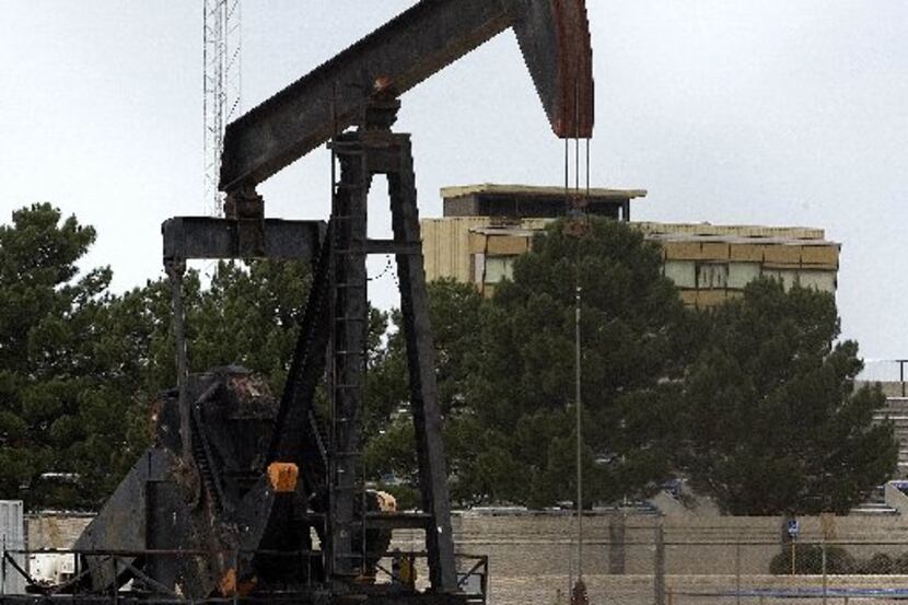 The Merit Energy Co. pump jack made famous in the movie "Friday Night Lights" in Odessa.