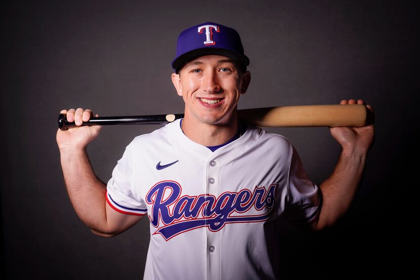 Texas Rangers outfielder Wyatt Langford photographed at the team's training facility on...