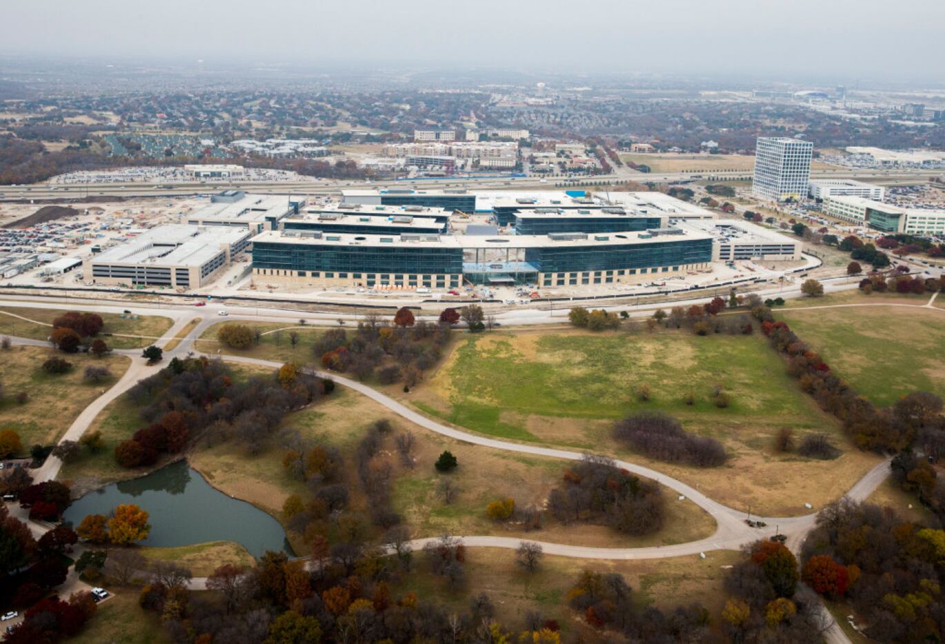 Toyota's new North American headquarters under construction in Plano in December. (Ashley...