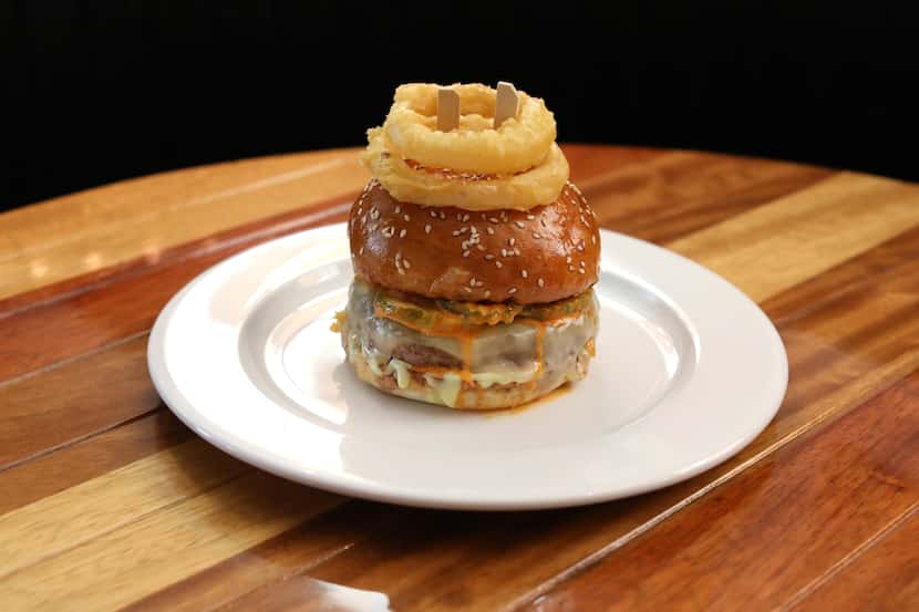 The Tokyo Cheeseburger at Anchor Sushi Bar in Dallas, TX, on Aug 10, 2023.  (Jason...