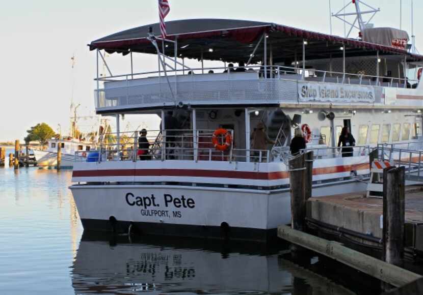 
The Capt. Pete, anchored at the Gulfport Small Craft Harbor, is the public transportation...