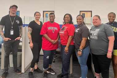 Austin Street staff gathered June 16, 2022 for the grand opening of the Austin Street Center...