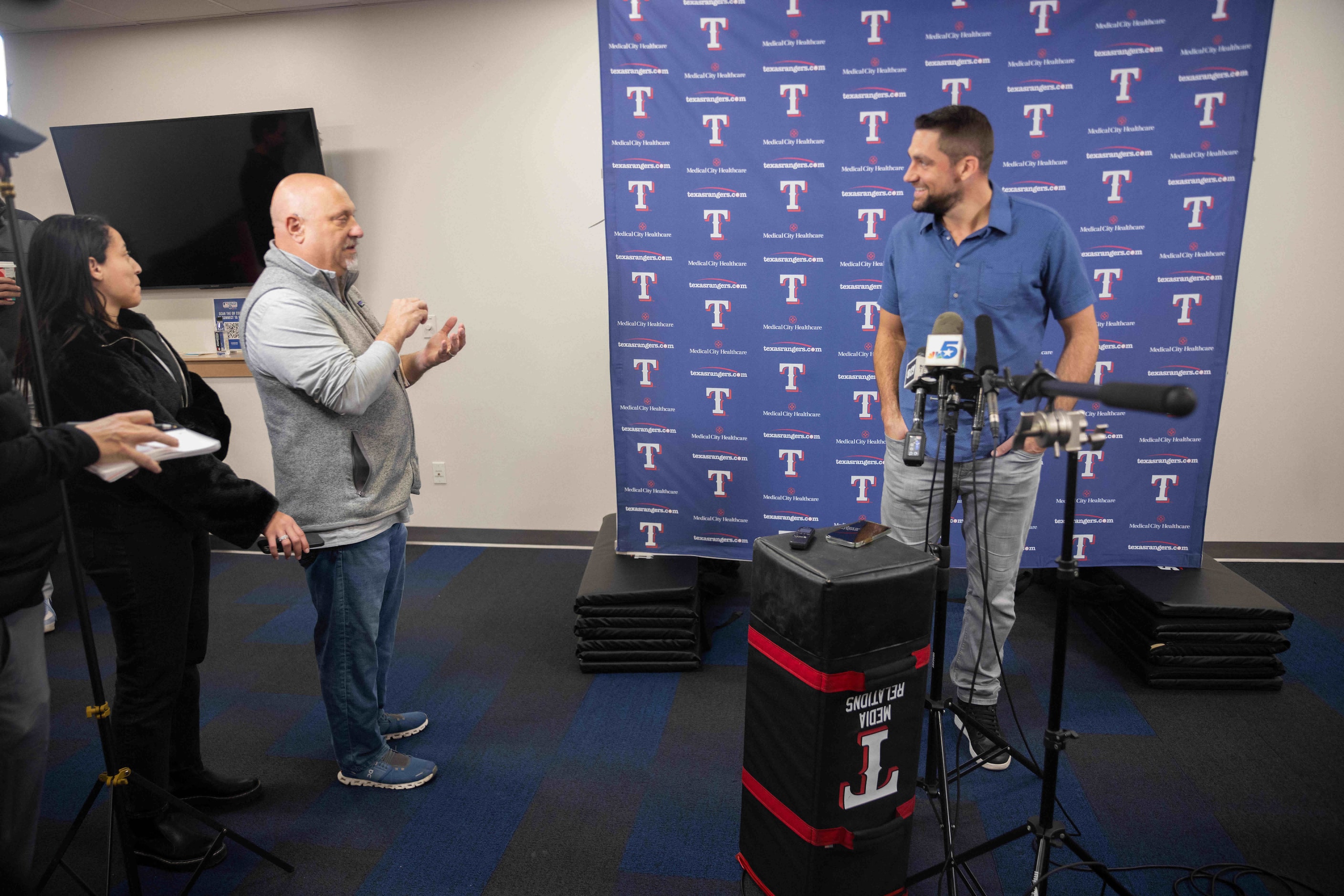 Dallas Morning News Texas Rangers beat writer Evan Grant asks Texas Rangers starting pitcher...