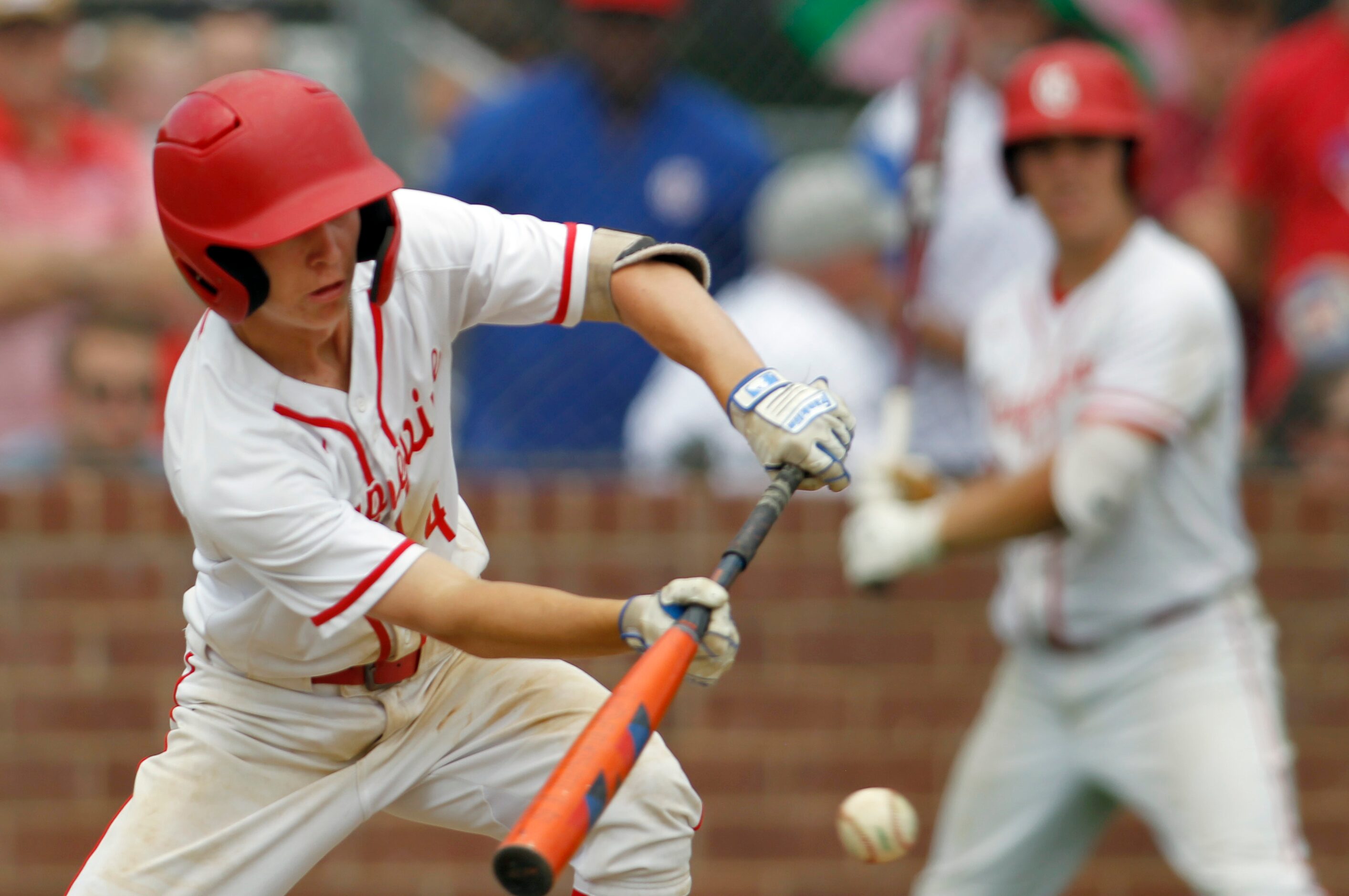 Grapevine's Brenton Lee (4) attempts a bunt during the bottom of the 4th inning of play...