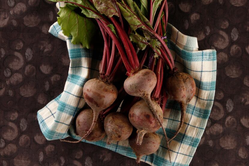 Winter Vegetables, Beets, Kale and Turnips, photographed January 2, 2013. Beets (Evans...