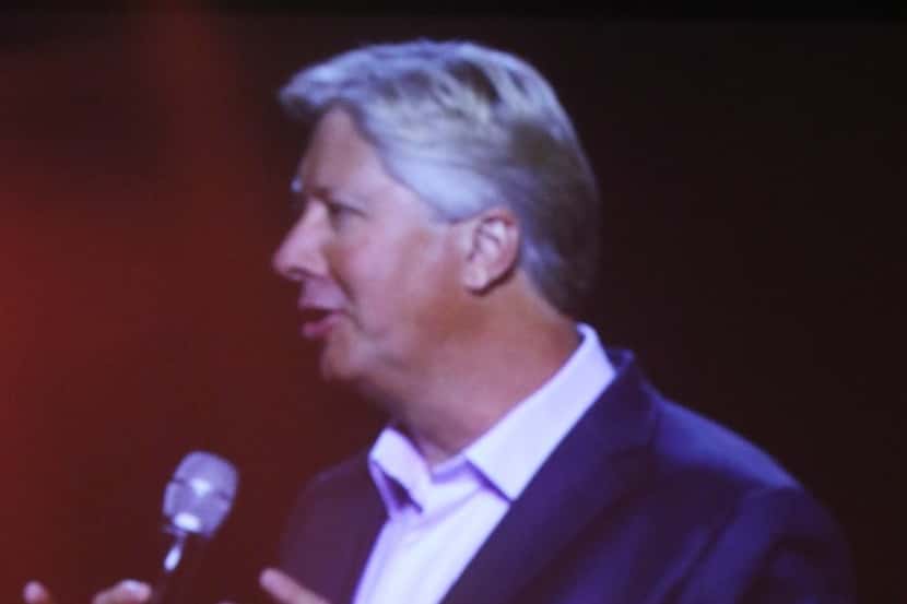Pastor Robert Morris addresses the audience during a September 2016 event at Gateway Church...