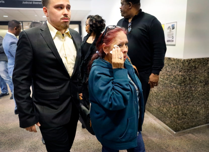 Christina Saucedo (right), grandmother of Genevive Dawes, and cousin Joseph Vickery (left)...